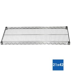 Shelving Inc. 21" d x 42" w x 72" h Chrome Wire Shelving with 4 Tier Shelves, Weight Capacity 800lbs Per Shelf