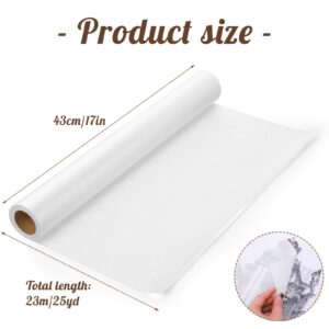 Tracing Paper Roll 17in x 25yd, White Trace Paper Pattern Paper Translucent Tracing Paper for Sewing, Drawing, Sketching, Gift Wrapping