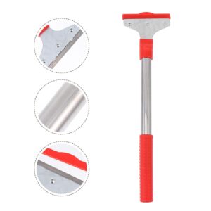 Gadpiparty 2pcs Floor Scraper 4-inch Razor Blade Floor Scraper with Long-Handle Razor Scraper Remover Cleaning Glass Wall Scraper for Cleaning Paint, Caulk, Adhesive, Label, Decal, Sticker