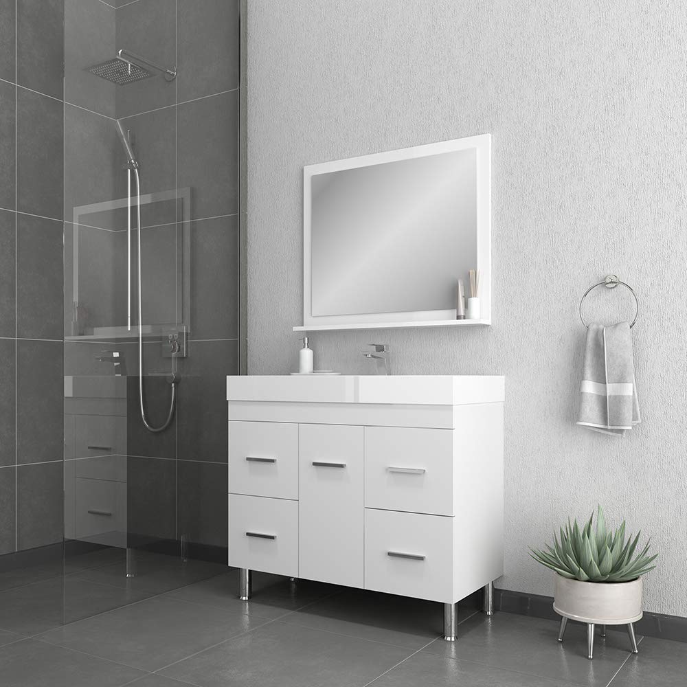 Alya Bath Ripley Bathroom Vanity, 42", White