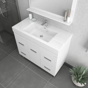 Alya Bath Ripley Bathroom Vanity, 42", White