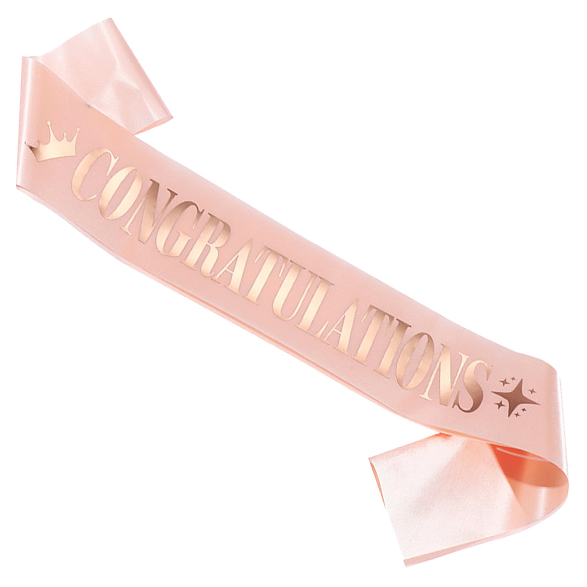 Congratulations Sash for Girl Women,Rose Gold Satin Gold Foil Glitter Sash,Birthday,Wedding, Retirement,Graduation,Job,Promotion Celebration,Award Ceremony,Baby Shower Party Sign Decorations Gifts