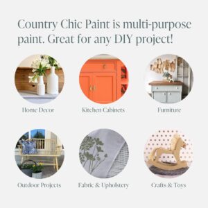 Country Chic Paint - Chalk Style All-in-One Paint for Furniture, Home Decor, Cabinets, Crafts, Eco-Friendly, Matte Paint - Simplicity [White] Half Pint 8oz