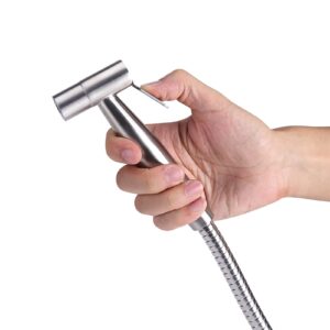 Handheld Bidet Toilet Sprayer, Stainless Steel Bathroom Bidet Sprayer Set, Baby Cloth Diaper Sprayer, Wall or Toilet Mount with G1 / 2 Thread