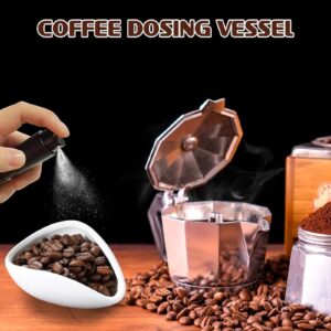 Coffee Bean Dosing Cup and Spray Bottle Set, Coffee Bar Espresso Accessories, Ceramic Dosing Vessel/Single Dose Measuring Tray Kit, Ceramic Single Dosing Tray For Coffee or Tea, Coffee Lover Gifts