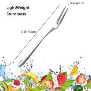 5 Pcs Escargot Forks, Stainless Steel Crab Forks, Small Fruit Fork, Mini Dessert Forks for Appetizer Cake Cocktail Salad, Asanta Metal Small Tasting Pastry Forks for Party Travel, Mirror Polished