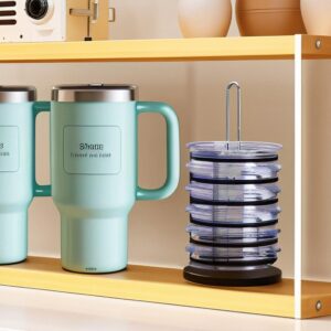 DOSTK 2PC Tumbler Lid Organizer, Tumbler Lid Holders for Kitchen Storage & Organization, Space - Saving Cup Lid Organizer for Yeti Tumbler & Stanley Tumbler & Simple Modern Tumbler Lids, Silicon Base