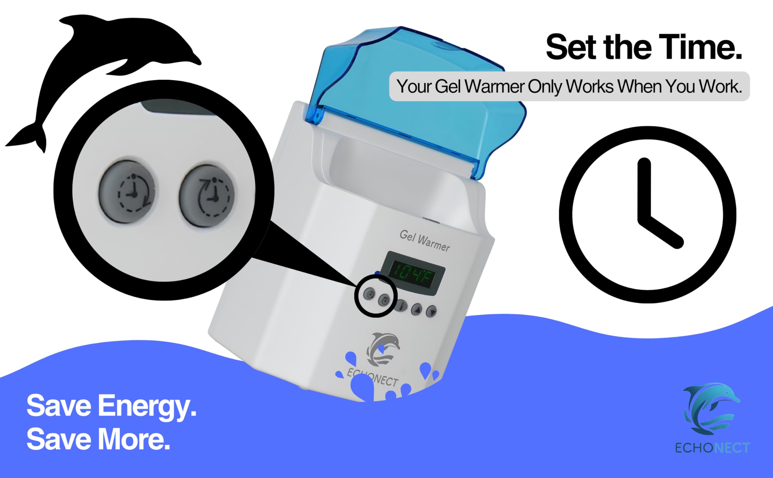 Premium Digital 2-Bottle Gel Warmer, Ultrasound Gel Warmer, Gel Warmer Ultrasound, Massage Oil Warmer, one-Year Warranty