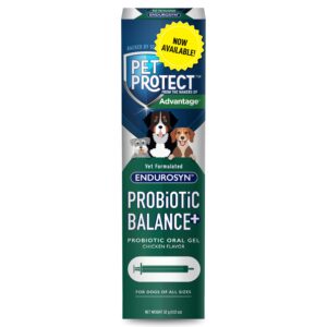 pet protect from the makers of advantage vet-formulated probiotic balance+ dog supplement | oral gel | 32g