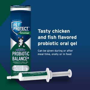 Pet Protect from The Makers of Advantage Vet-Formulated Probiotic Balance+ Cat Supplement | Oral Gel | 15g