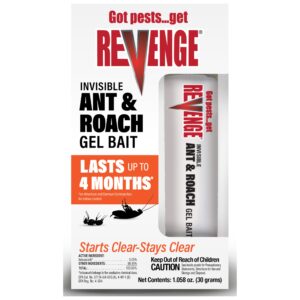 revenge invisible ant & roach gel bait, long lasting protection for home pests