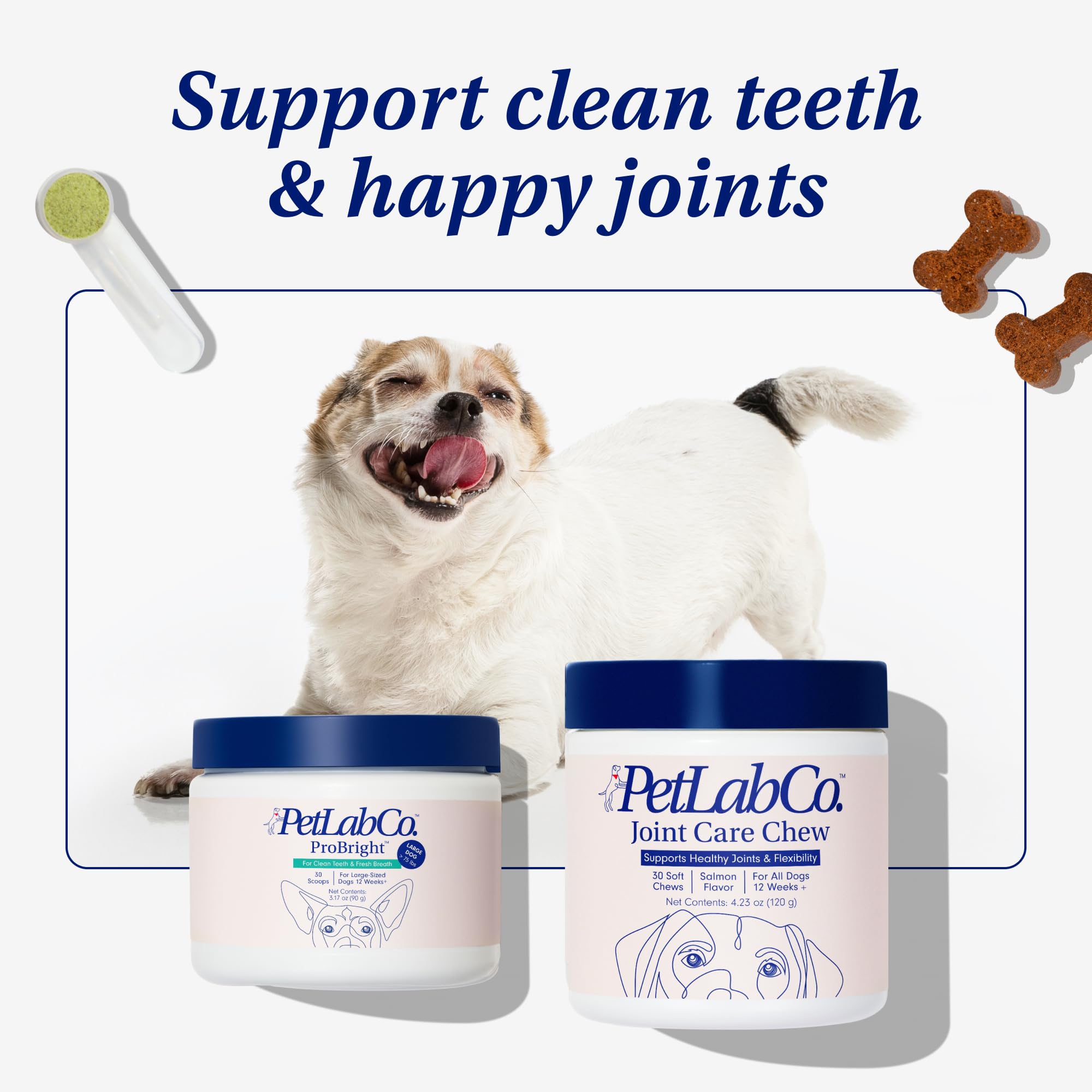 PetLab Co. – Breath & Joint Bundle: Dental Powder for an Effortless Clean in 1 Scoop for Large Dogs & Joint Care Chews for Dogs Supporting Mobility & Occasional Joint Stiffness