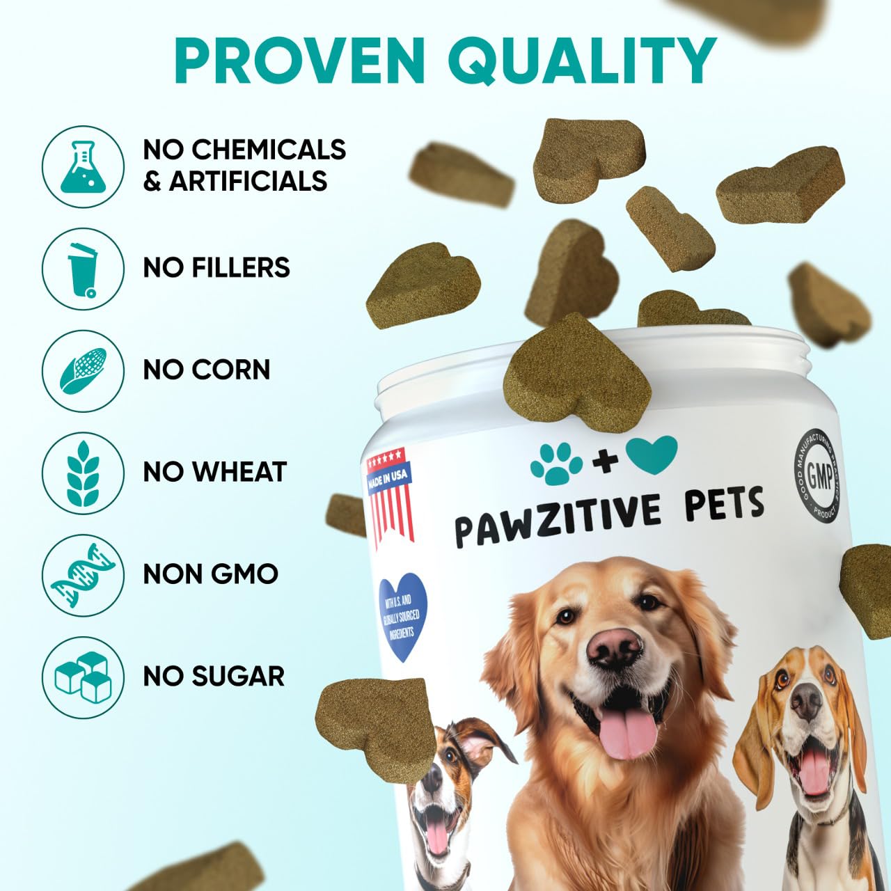 Hemp Calming Chews for Dogs - Anxiety Relief Melatonin for Dogs - USA Product - Dog Calming Chews for Stress, Separation Anxiety, Fireworks, Thunder, Travel, Vet Visits - 120 Soft Dog Calming Treats