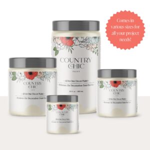 Country Chic Paint - Chalk Style All-in-One Paint for Furniture, Home Decor, Cabinets, Crafts, Eco-Friendly, Matte Paint - Simplicity [White] Half Pint 8oz