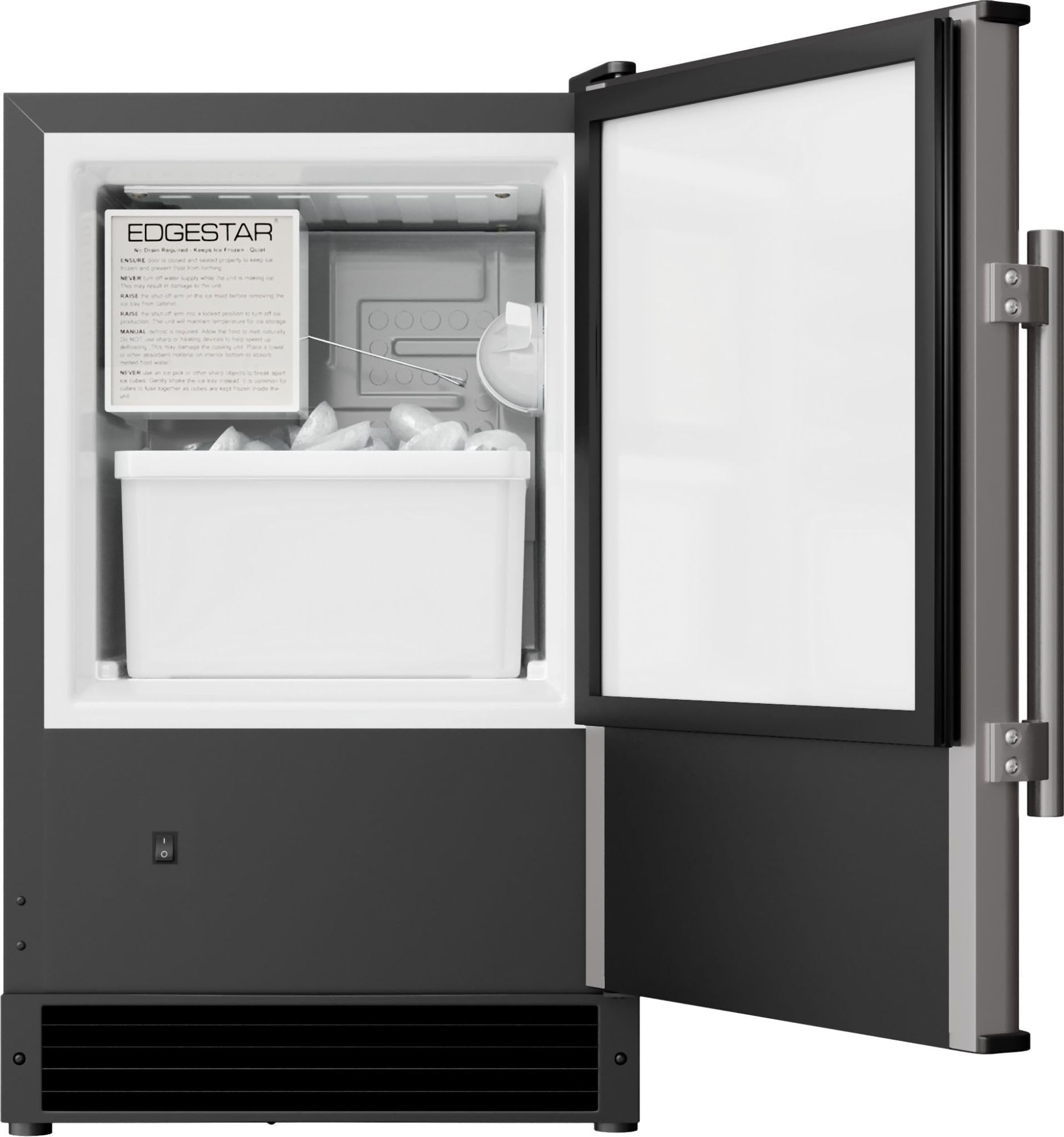 EdgeStar IB121 15 Inch Wide 12 Lbs. Capacity Built-In Ice Maker with 15 Lbs. Daily Ice Production - Stainless Steel