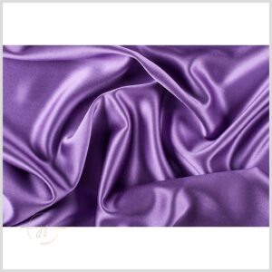 solid satin fabric by the yard, silky & shiny sewing fabric for satin scarf, dresses, garments, diy wedding decor, home decor, seamless material (lavender, 2 yard)