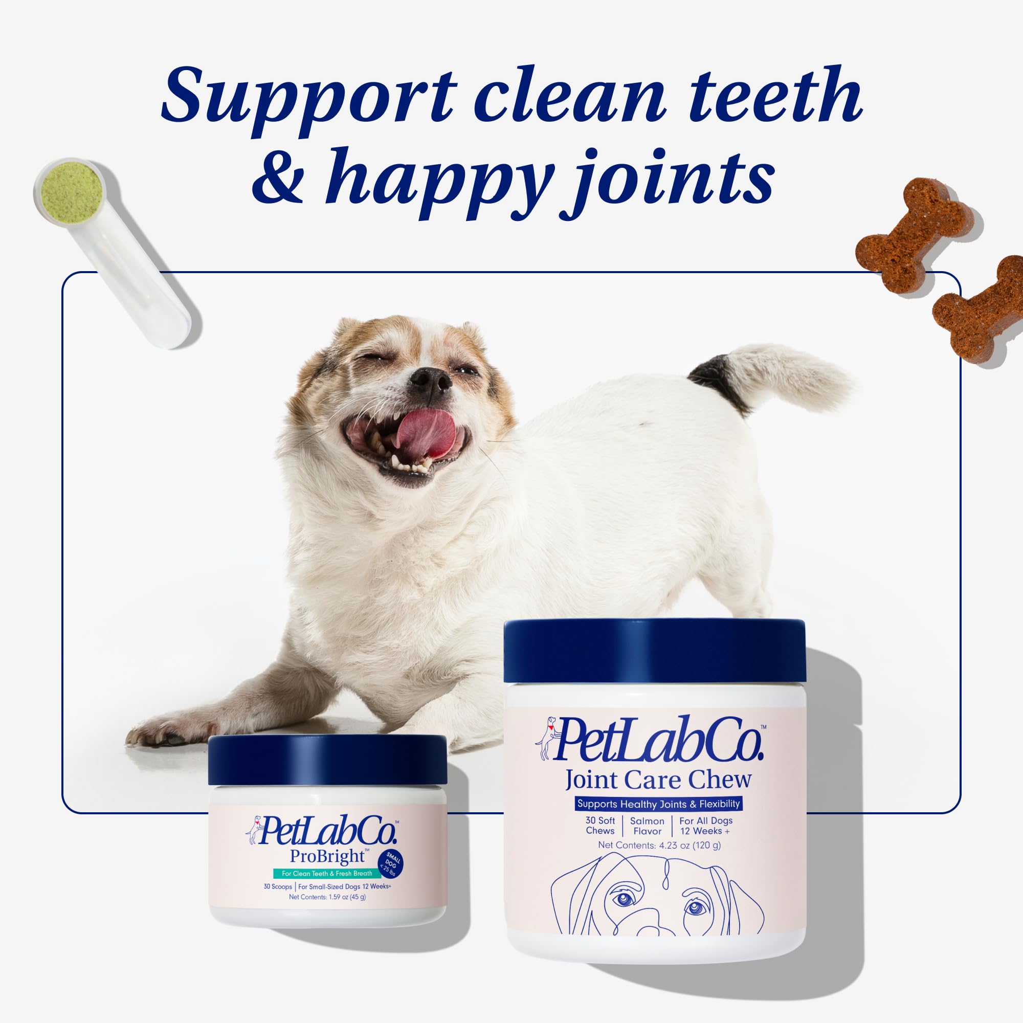 PetLab Co. – Breath & Joint Bundle: Dental Powder for an Effortless Clean in 1 Scoop for Small Dogs & Joint Care Chews for Dogs Supporting Mobility & Occasional Joint Stiffness