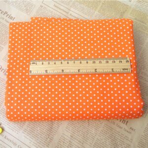 7Pcs Top Orange Cotton Craft Fabric Bundle Squares Patchwork DIY Sewing Scrapbooking Quilting Floral Dot Pattern Craft and Hobby Fabric 10" x 10" (25cm x 25cm)