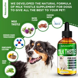 Milk Thistle for Dogs | Dog Liver Supplement | Milk Thistle Supplement for Dogs | Liver Support for Dogs | Liquid Milk Thistle for Dogs | Dog Supplements for Liver | Natural Product | 2 Pack х 2 Oz