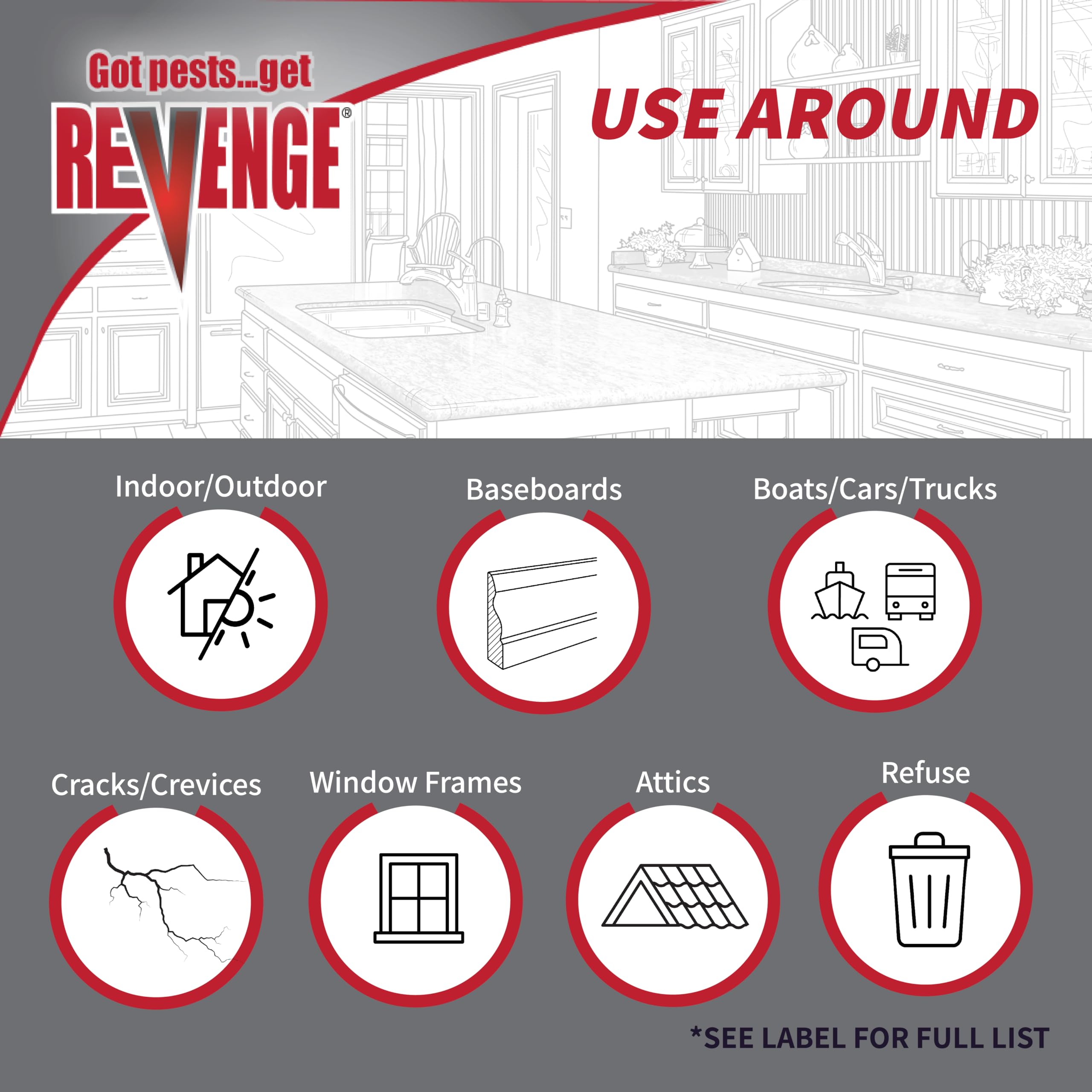 Revenge Invisible Ant & Roach Gel Bait, Long Lasting Protection for Home Pests