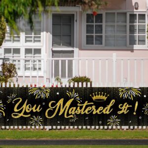 Yarcooly Graduation Decorations Class of 2024 Congratulations Grad Fence Banner Mastered It Graduation Party Masters Graduation Decorations