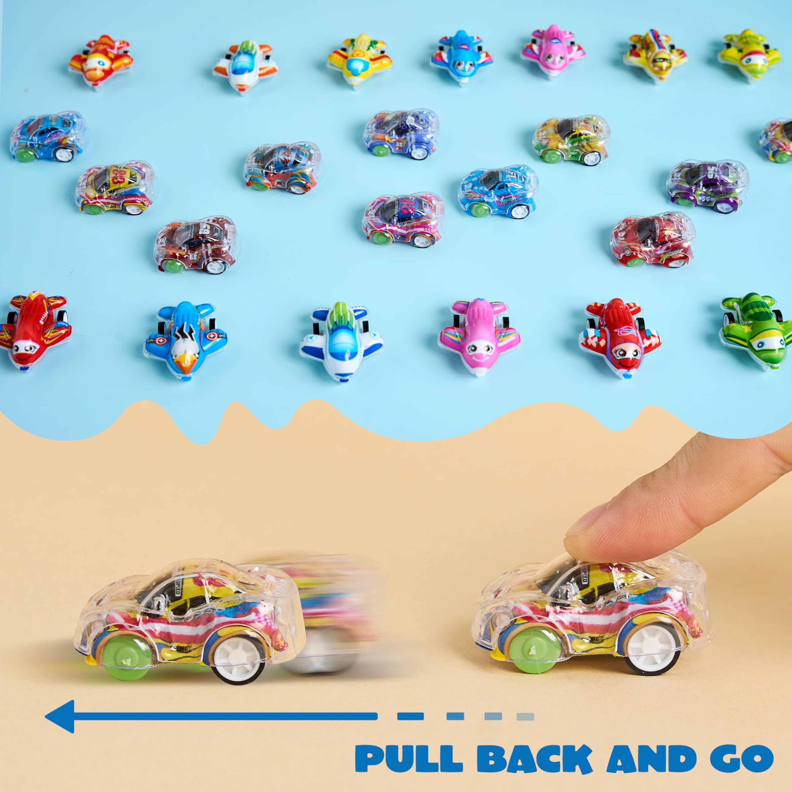 JOYIN 100 Pcs Mini Pull Back Cars Set, Toy Cars for Kids 4-8, Bulk Party Favors, Treasure Box Prizes, Classroom Rewards, Pinata Stuffers, Goodie Bags Stuffers for Boys and Girls