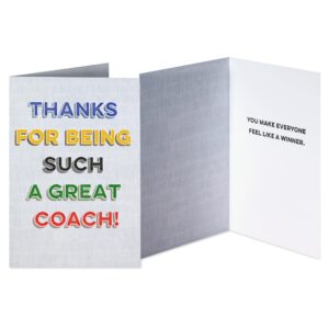 American Greetings Thank You Cards with Envelopes For Coach, Number 1 Coach Medal (8-Count)