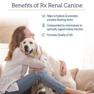 Rx Vitamins Rx Renal Canine Kidney Support for Dogs - Milk Thistle Extract, Green Tea, & Cordyceps Capsules for Dogs - Dog Kidney Support Supplement - 120 ct