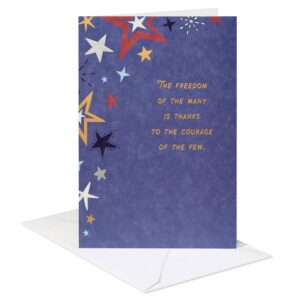 american greetings thank you card for military (respect and gratitude)