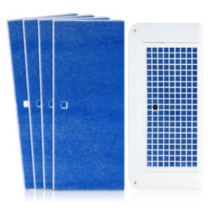 luxlead 6” x 14” rv ac filter air filter unit compatible with coleman mach air conditioner - 4 pack replacement rv filter merv 6 ac unit with center square hole for camper motorhome grille vent, blue