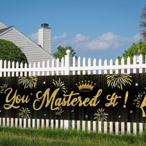 Yarcooly Graduation Decorations Class of 2024 Congratulations Grad Fence Banner Mastered It Graduation Party Masters Graduation Decorations