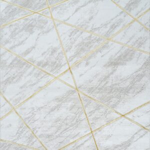 GLORY RUGS Area Rugs Marble 8x10 Cream Gold Carpet Modern Abstract Rug Living Room Dining Bedroom Rug