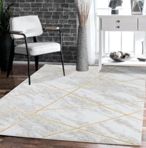 glory rugs area rugs marble 8x10 cream gold carpet modern abstract rug living room dining bedroom rug