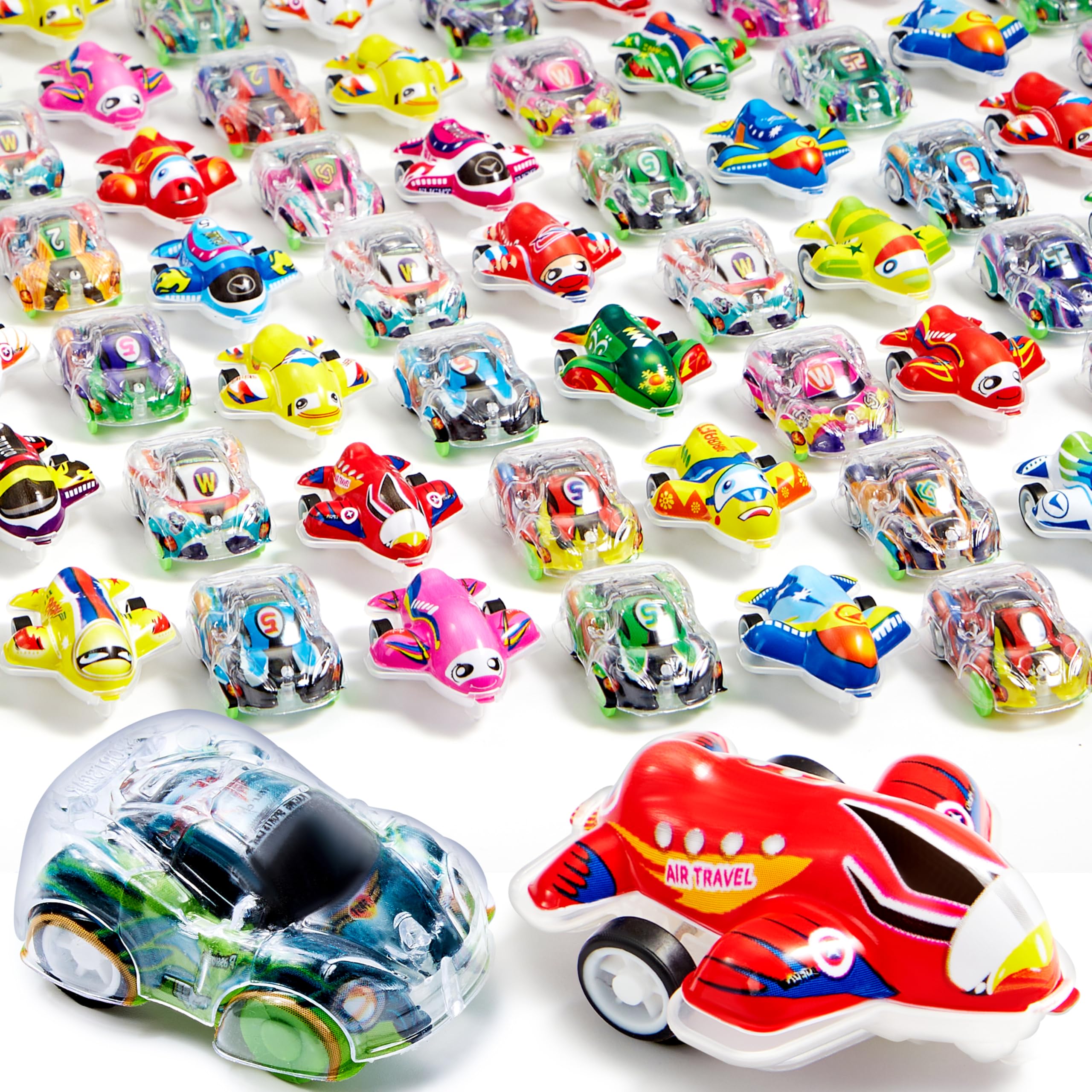 JOYIN 100 Pcs Mini Pull Back Cars Set, Toy Cars for Kids 4-8, Bulk Party Favors, Treasure Box Prizes, Classroom Rewards, Pinata Stuffers, Goodie Bags Stuffers for Boys and Girls