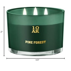 1OAK Pine Candle - 3 Wick Candle (12.4oz) - Pine Scented Candles - Large Soy Wax Scented Candle - Luxury Candles for Home - Triple Wick Candle - Housewarming Gift for Women and Men