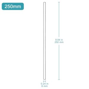 stonylab Glass Stirring Rods, 9.84 Inch Long Borosilicate Glass Rods Stirrers Sticks with Rounded Ends Solid Glass Stick for Lab Kitchen Science, 8-Pack