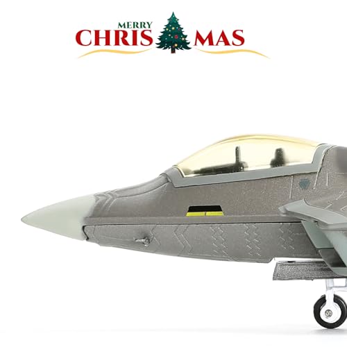 NUOTIE F-22 Raptor 1/100 Scale Diecast Metal Fighter Jet Model Stealth Combat Airplane Air Force Aircraft Alloy Model with Stand for Adult Military Collections or Gift (FF 03049)