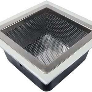 Express KitchQuip Commercial Flood Drain Strainer (Stainless Steel, 10" x 10" x 5")