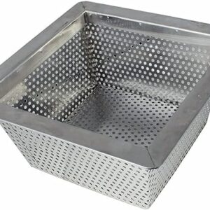 Express KitchQuip Commercial Flood Drain Strainer (Stainless Steel, 10" x 10" x 5")