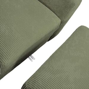 Legend Vansen 7PCS Corduroy Flexible Combination Sofa Sectional, Olive