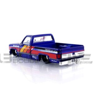 True Scale Miniatures Model Car Compatible with Chevrolet Silverado Kaido Works V2 Limited Edition 1/64 Diecast Model Car Kaido House KHMG099, Blue