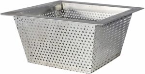 express kitchquip commercial flood drain strainer (stainless steel, 10" x 10" x 5")