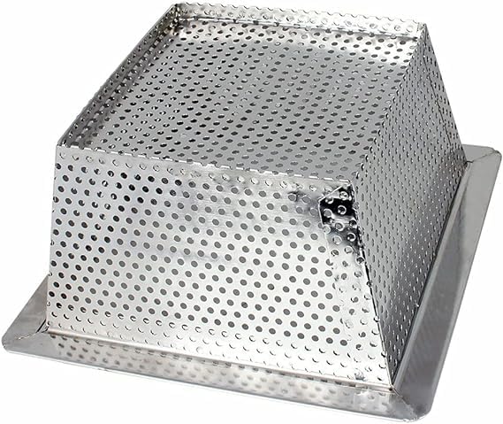 Express KitchQuip Commercial Flood Drain Strainer (Stainless Steel, 10" x 10" x 5")