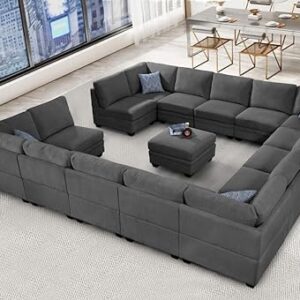 Legend Vansen 16 PCS Corduroy Flexible Combination Sectional Sofa