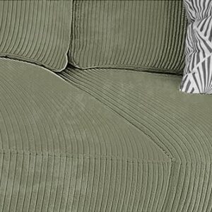 Legend Vansen 7PCS Corduroy Flexible Combination Sofa Sectional, Olive