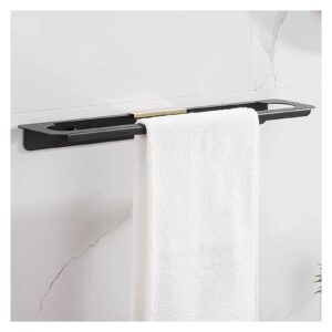 Towel Racks Towel Holder Bath Towel Bar, Thicken 304 Stainless Steel Towel Holder, 22.4 Inch Black Gold Towel Rail, Wall Mounted for Bathroom, Kitchen, Hotel, Bathroom Accessories