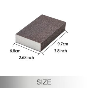 Tanbupu 12Pcs Sanding Sponge 220 Grit Fine Sanding Blocks for Drywall Metal Wood Washable and Reusable