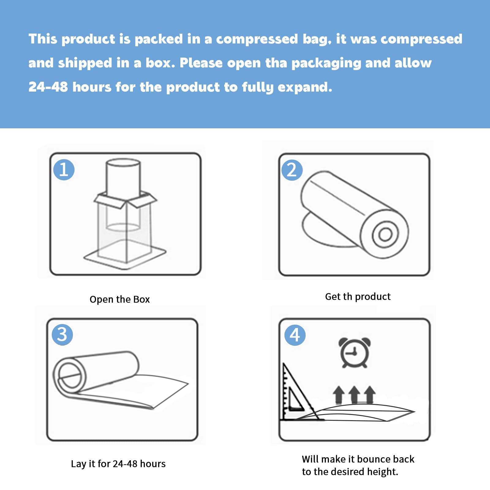 HOMBYS Density Mattress Sag Support, Under Mattress Support Pad to Fix Saggy Beds-2 Inches Extra Thick Ideal for Sags Deeper 1 Inch-2 Inch, Comfort and Durability(Blue, 60"x24"x2")