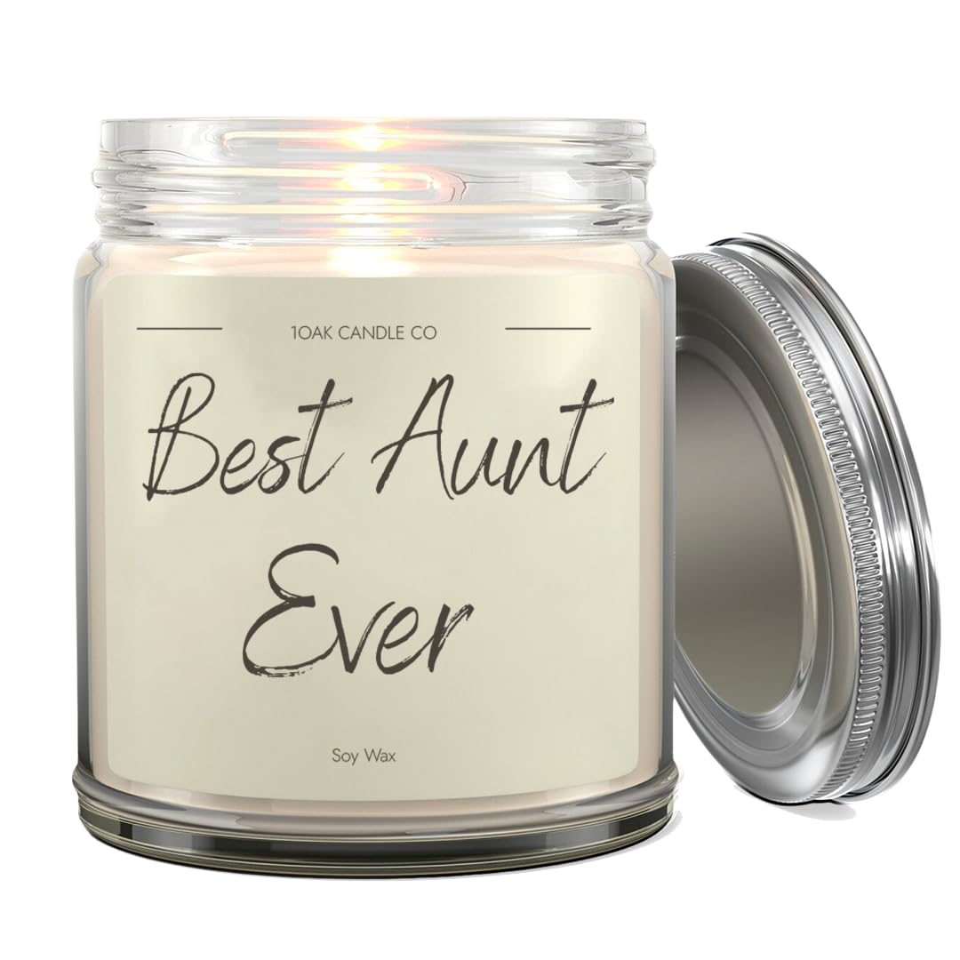 1OAK Vanilla Scented Candles - Aunt Candle Gifts - Best Aunt Gifts for Christmas from Niece, Nephew - Best Auntie Ever Gifts for Women - Aunt Birthday Gift - Presents for Aunts