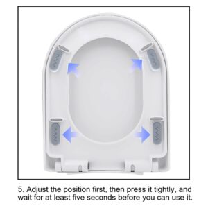 Toilet Seat Bumper (Upgrade 3.0) Bidet Seat Bumpers with Strong Buffer and Adhesive Function for Bidet Attachment - Keep Your Toilet Seat More Secure and Comfortable!(4 Pieces)